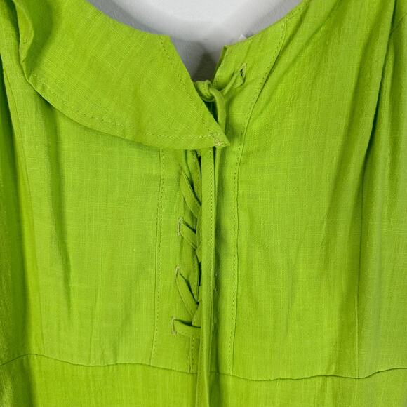 Lulu's Here to Dance Lime Green Lace-Up Mini Dress - Picture 5 of 8